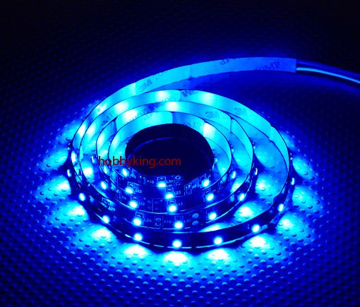 LED cтрічка 3528 блакитного кольору (6.5 см), Світлина 1