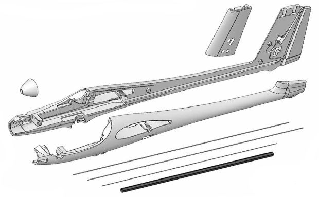 Фюзеляж для авіамоделі Multiplex Solius, Світлина 1