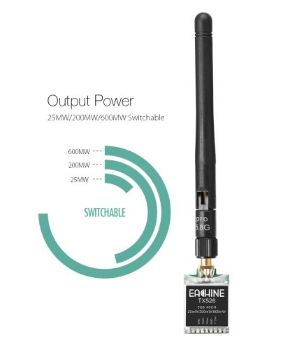 Відеопередавач Eachine TX526 5.8GHz 600mW, Світлина 4