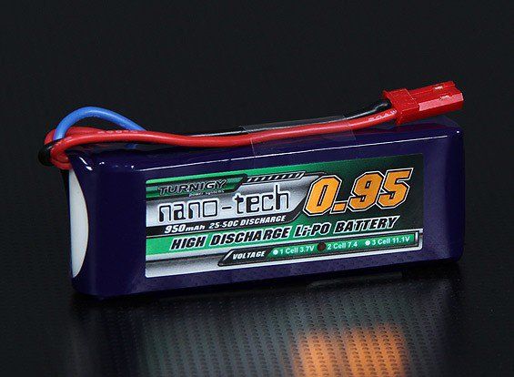 Акумулятор Turnigy nano-tech 950mAh 2S 25C, Світлина 1
