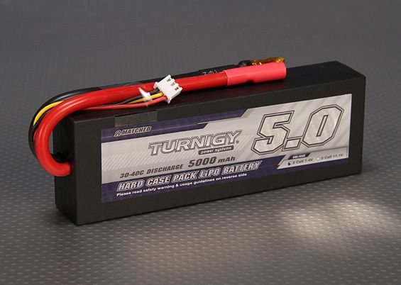 Акумулятор Turnigy 5000mAh 2S1P 30C hardcase pack, Фото 1