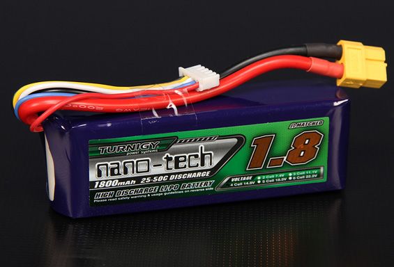 Акумулятор Turnigy nano-tech 1800mAh 4S 25C, Світлина 1