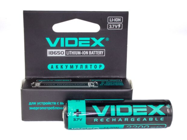 Акумулятор Videx Li-Ion 18650-P 2200мАг, Світлина 3