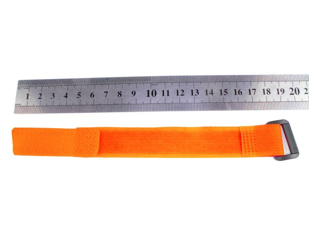 Ремінець (25см) для фіксації акумулятора на липучці (оранжевий), Світлина 2