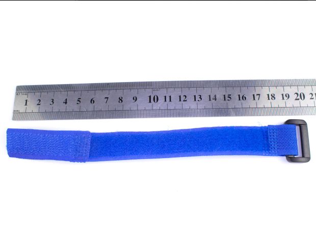 Ремінець (25см) для фіксації акумулятора на липучці (синій), Світлина 2