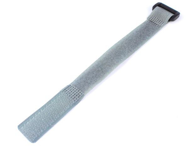 Ремінець (25см) для фіксації акумулятора на липучці (сірий), Світлина 1