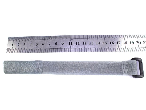 Ремінець (25см) для фіксації акумулятора на липучці (сірий), Світлина 2