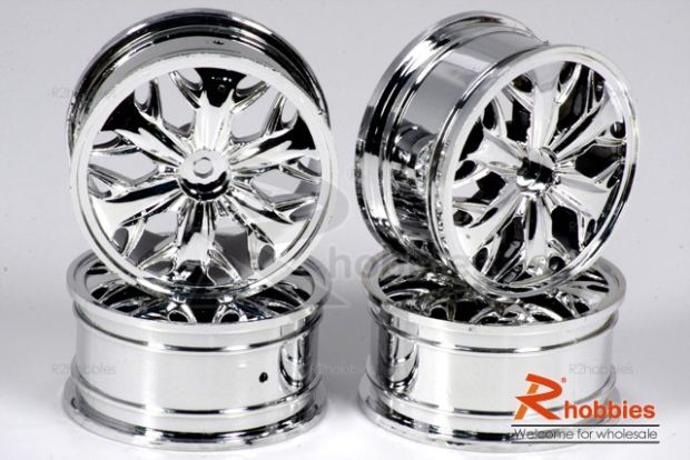Комплект дисків коліс для шосейних автомоделей 1/10 (срібні), Фото 1