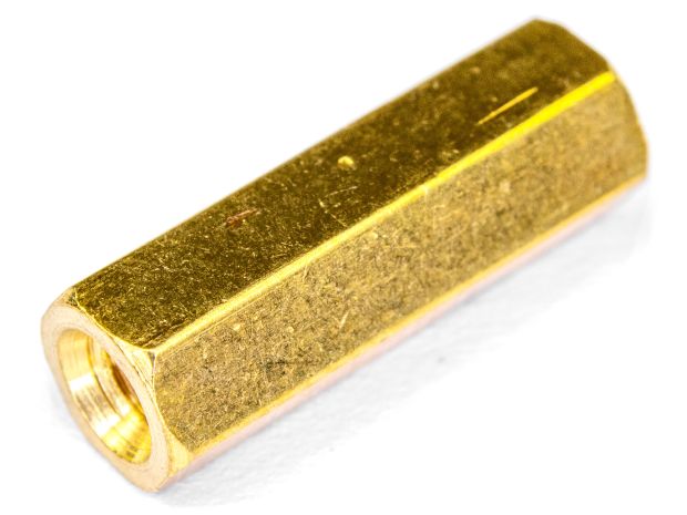 Стійка латунна з двосторонньою внутрішньою різьбою M3х15мм, Світлина 1
