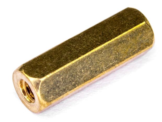 Стійка латунна з двосторонньою внутрішньою різьбою M2х12мм, Фото 1