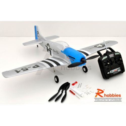 Авіамодель 35.0" Aerobatic P-51 Mustang Foamy RTF Scale Plane, Світлина 1