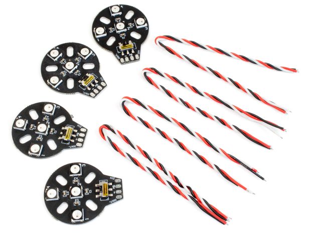Комплект LED-підсвітки RGB для квадрокоптерів (4шт), Фото 6