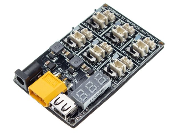 Зарядний пристрій AKK для 6-ти 1S LiPo/LiPoHV акумуляторів, Фото 2