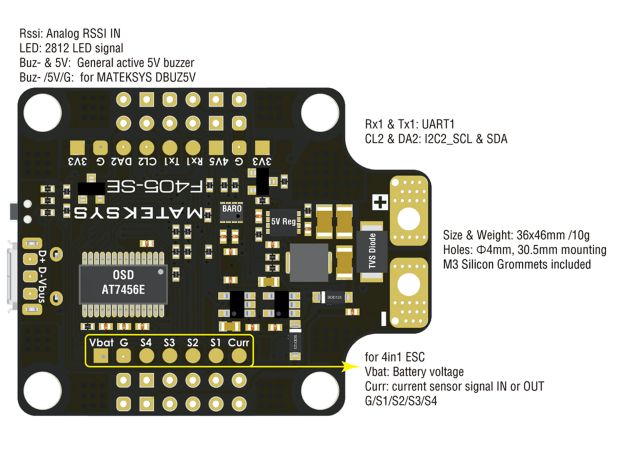 Польотний контролер Matek F405-SE, Світлина 8