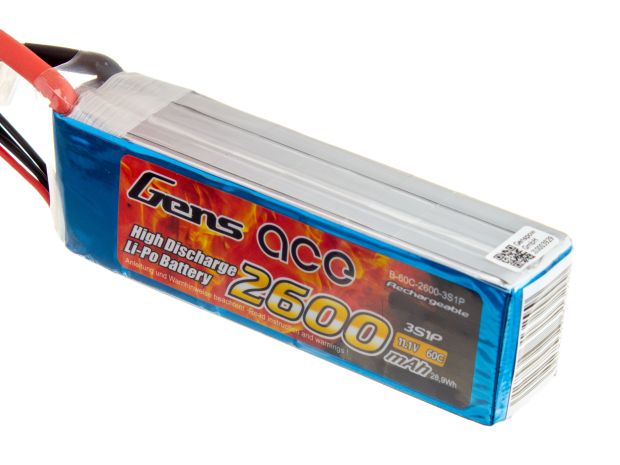 Акумулятор Gens Ace 2600mAh 3S 60C, Світлина 2