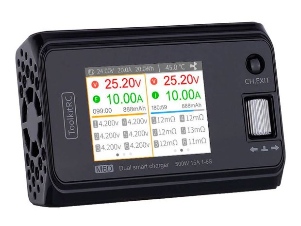 Зарядний пристрій ToolkitRC M6D 2x250W 15A, Фото 1
