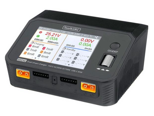 Зарядний пристрій ToolkitRC M6DAC 2x350W 15A, Фото 1