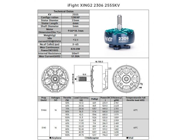 Двигун безколекторний iFlight XING2 2306-2555kv, Світлина 5