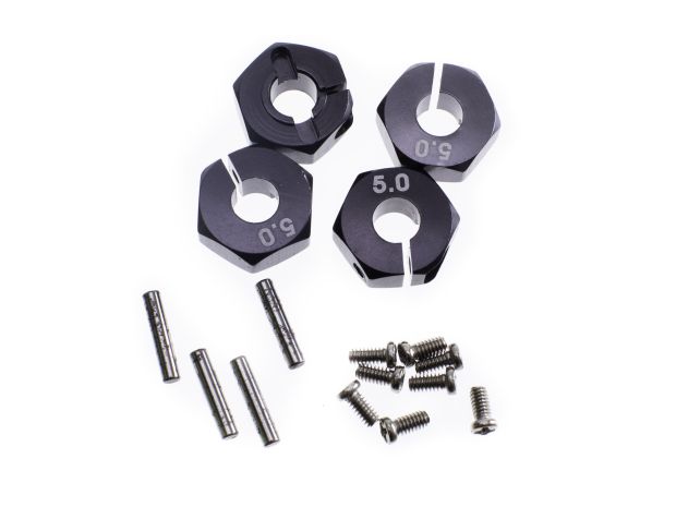 Алюмінієвий шестигранний адаптер 5мм х 12мм (4шт), Світлина 1