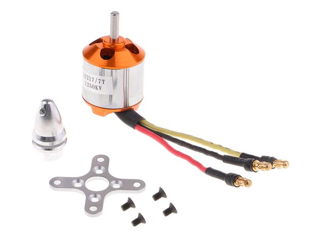 Двигун безколекторний A2217/7T-1250kv, Світлина 1