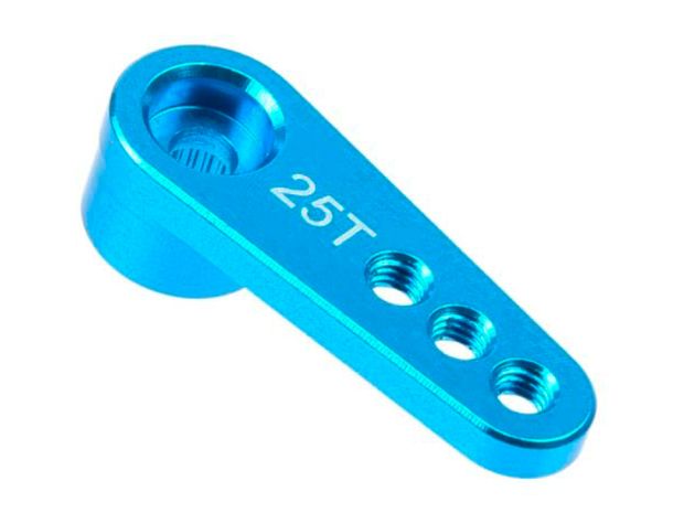 Алюмінієва качалка 25Т 28.5мм для сервомеханізмів (синя), Світлина 1