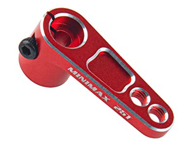 Алюмінієва качалка 25Т 28мм для сервомеханізмів (червона), Світлина 1