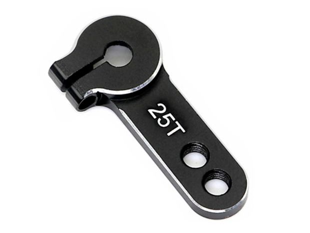 Алюмінієва качалка 25Т 27мм для сервомеханізмів (чорна), Світлина 1