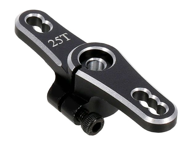 Алюмінієва качалка 25Т 44мм для сервомеханізмів (чорна), Світлина 1