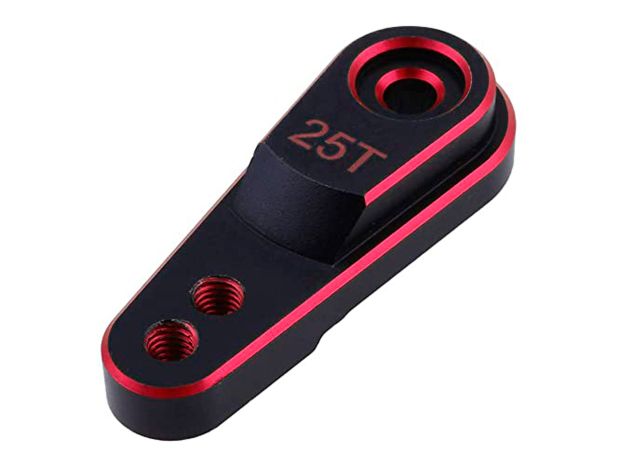 Алюмінієва качалка 25Т 32мм для сервомеханізмів (чорна), Світлина 1