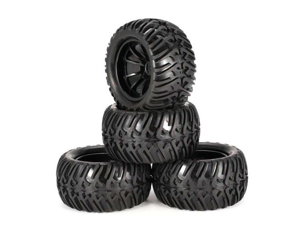 Комплект коліс для Monster Truck 125мм 1/10 (4шт), Світлина 1