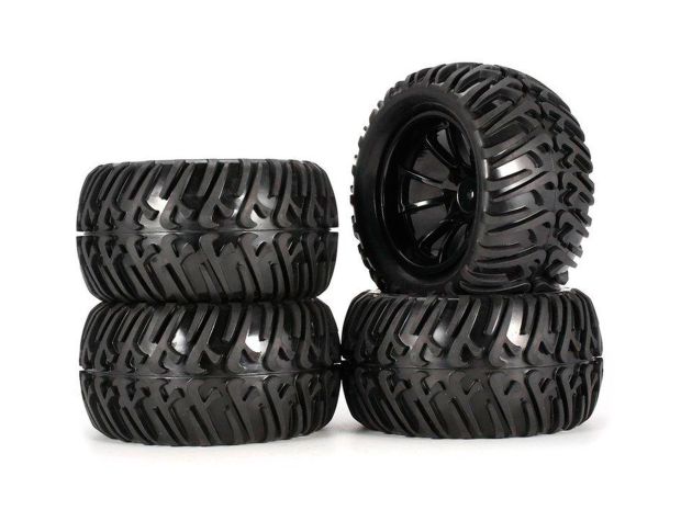 Комплект коліс для Monster Truck 125мм 1/10 (4шт), Світлина 2