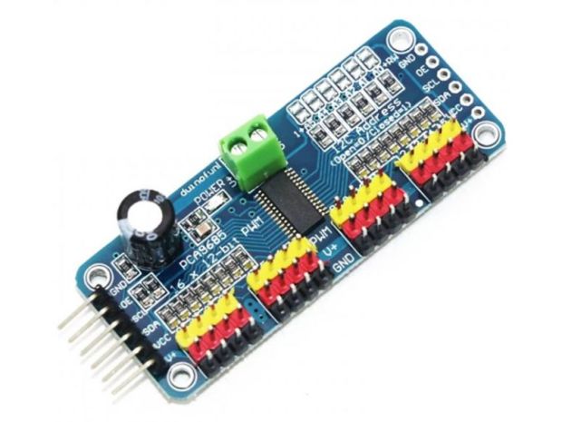Модуль PCA9685 16-канальний з I2C інтерфейсом 12-bit PWM, Фото 1