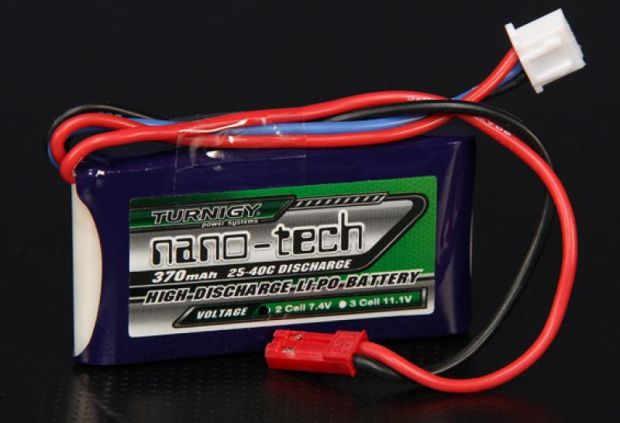Акумулятор Turnigy nano-tech 370mAh 2S 25C, Світлина 1