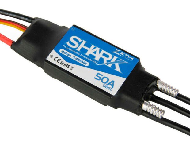 Регулятор швидкості ZTW Shark 50A з водяним охолодженням, Фото 1