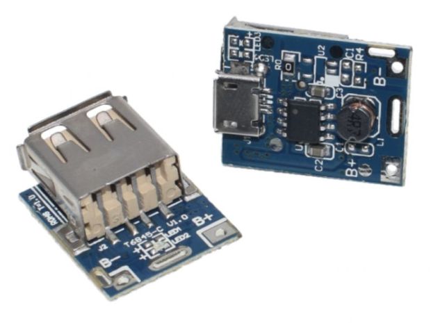 Підвищуючий модуль перетворювач USB DC-DC 3.7-5В з захистом LiPO, Фото 1