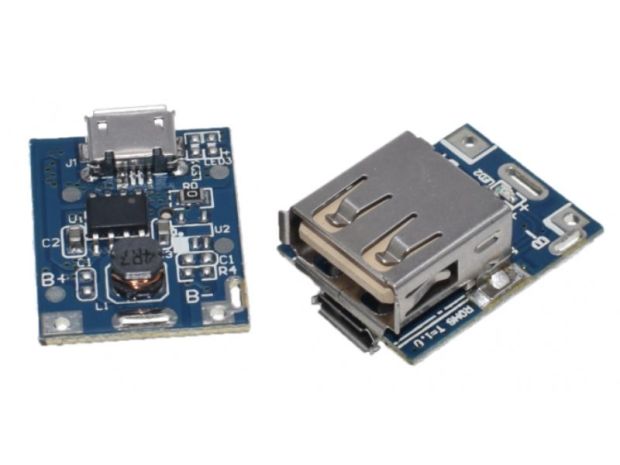 Підвищуючий модуль перетворювач USB DC-DC 3.7-5В з захистом LiPO, Фото 2