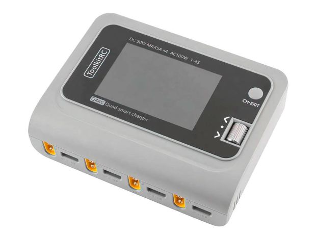 Зарядний пристрій ToolkitRC Q4AC 4х50W 5A, Фото 1