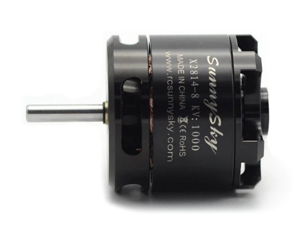 Двигун безколекторний SunnySky X2814-1000kv V2 (довгий вал), Світлина 1