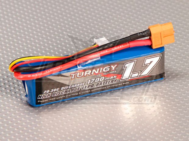 Акумулятор Turnigy 1700mAh 2S 20C, Світлина 1
