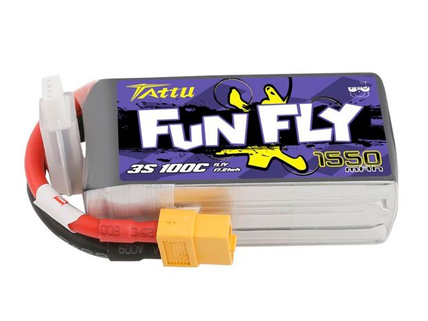 Акумулятор TATTU FunFly 1550mAh 3S 100C, Фото 1