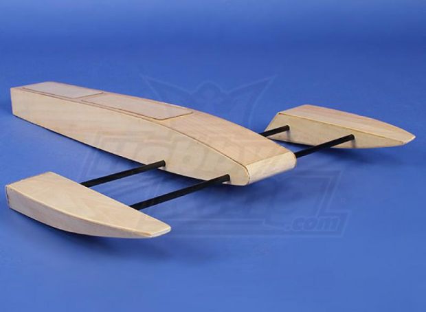 Корпус Wooden Sponson Race Boat Kit (495mm), Світлина 1