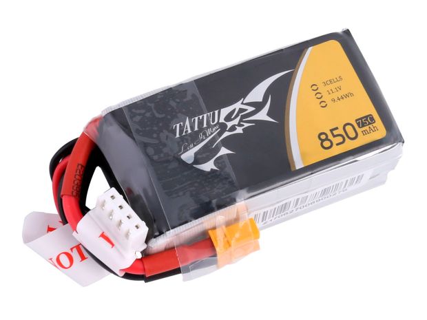 Акумулятор Gens Ace TATTU 850mAh 3S 75C (XT30), Світлина 1