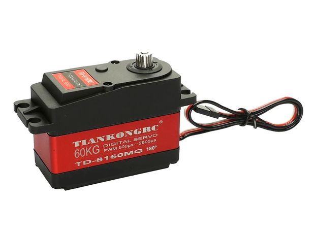 Сервомеханізм цифровий TiankongRC TD-8160MG 165g/58.5kg/0.17sec (180°), Світлина 1