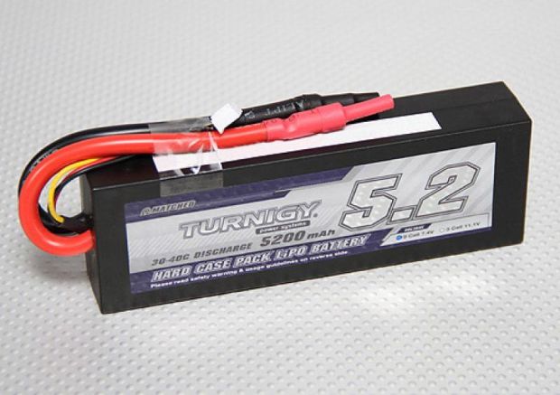 Акумулятор Turnigy 5200mAh 2S 30C Hard-Case Pack  (схвалено ROAR), Світлина 1