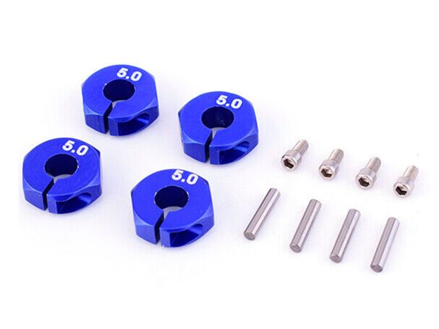 Алюмінієвий шестигранний адаптер 5мм х 12мм (4шт), Світлина 1