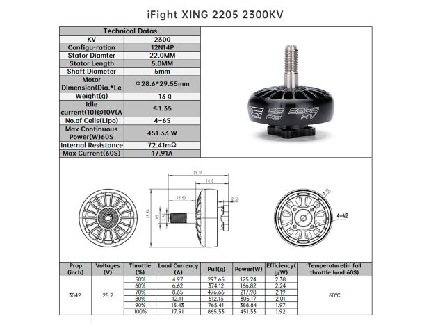 Двигун безколекторний iFlight XING 2205-2300kv, Світлина 5
