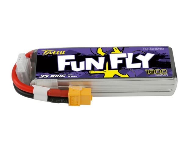 Акумулятор TATTU FunFly 1800mAh 3S 100C, Фото 1