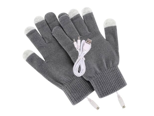 Зимові рукавиці USB з підігрівом (сірі), Світлина 2