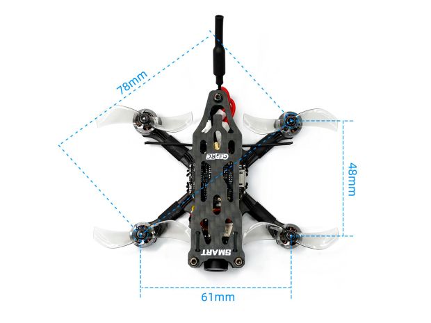 Квадрокоптер GEPRC SMART16 Freestyle FPV 2S (ELRS 2.4ГГц), Світлина 6