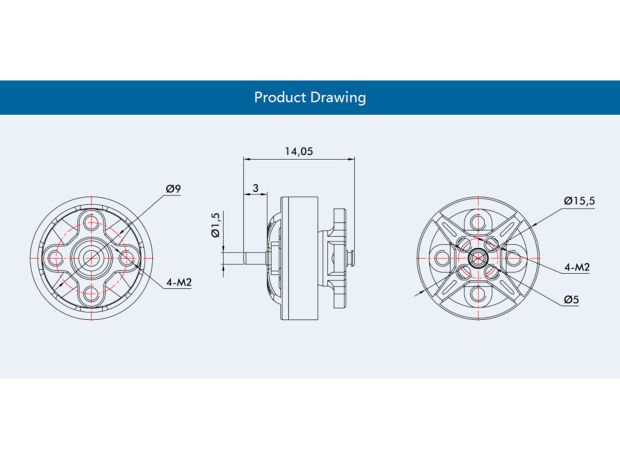 Двигун безколекторний T-Motor F1203-7000kv, Фото 3